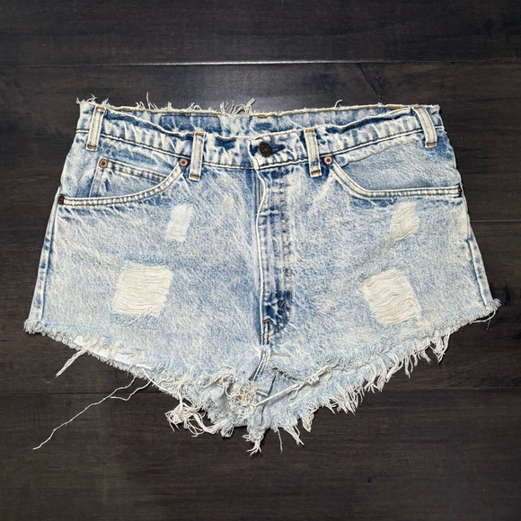90's Light Wash Orange Tab Denim Shorts by Levi Strauss & Co main image 1